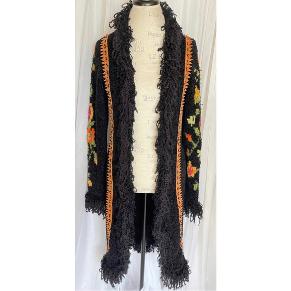 Paradyz Couture Jackets & Blazers - 🌹SOLD🌹Rare Retro Paradyz Couture for Anthropologie Knit Fringe L